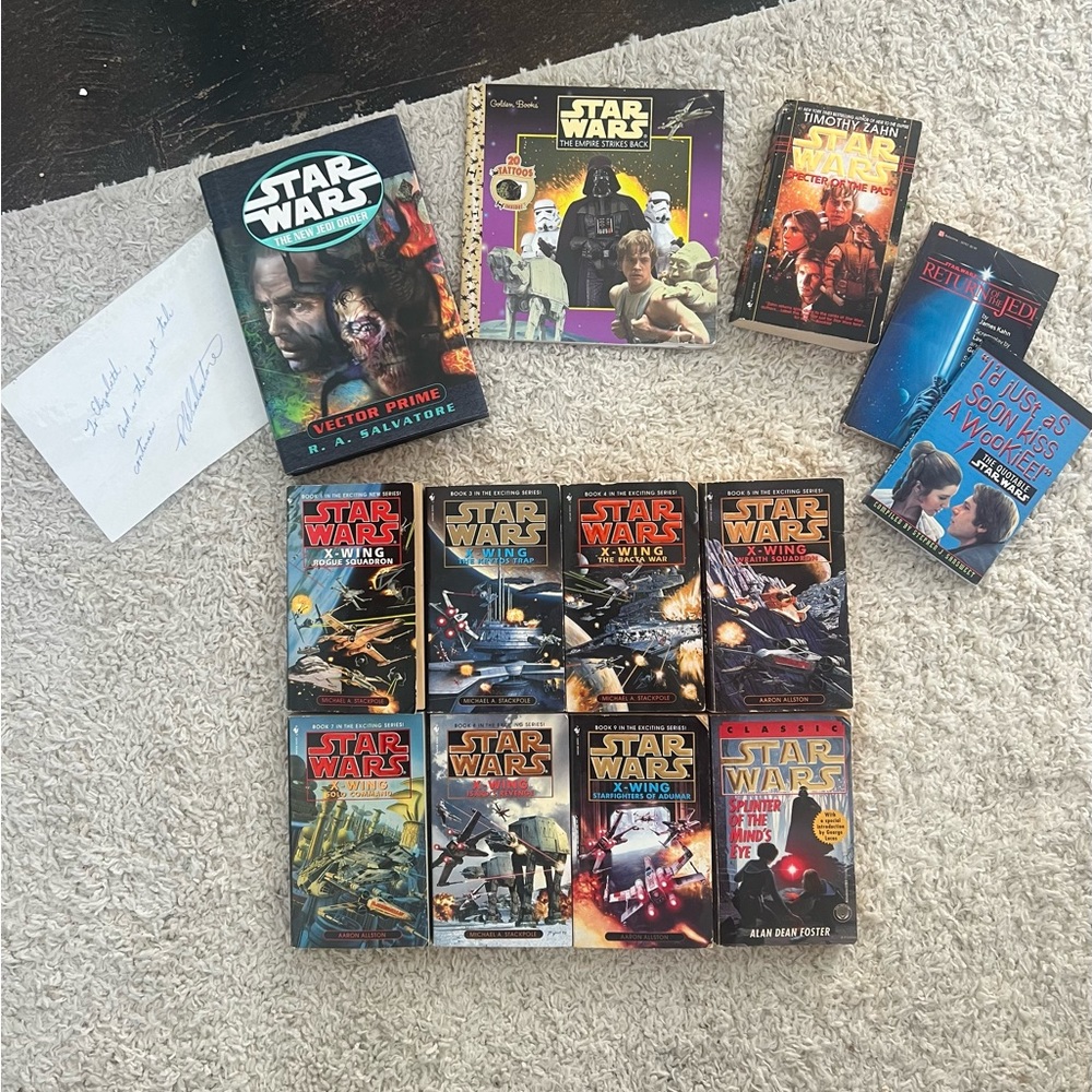 Lot of 13 Star Wars Books with Signed Author Page